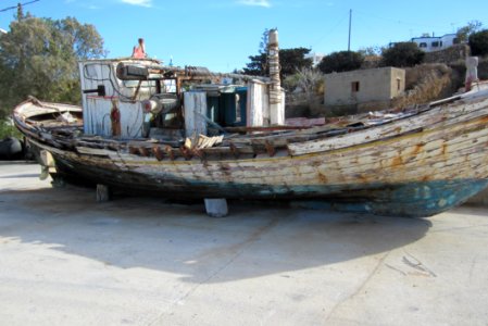 Wooden Boat In Dry Dock