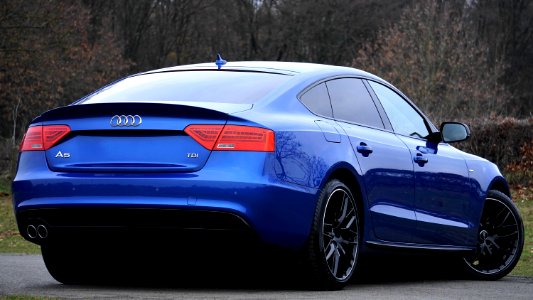 Blue Audi Sports Car