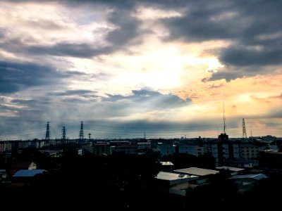 Twilight Over Urban Rooftops photo