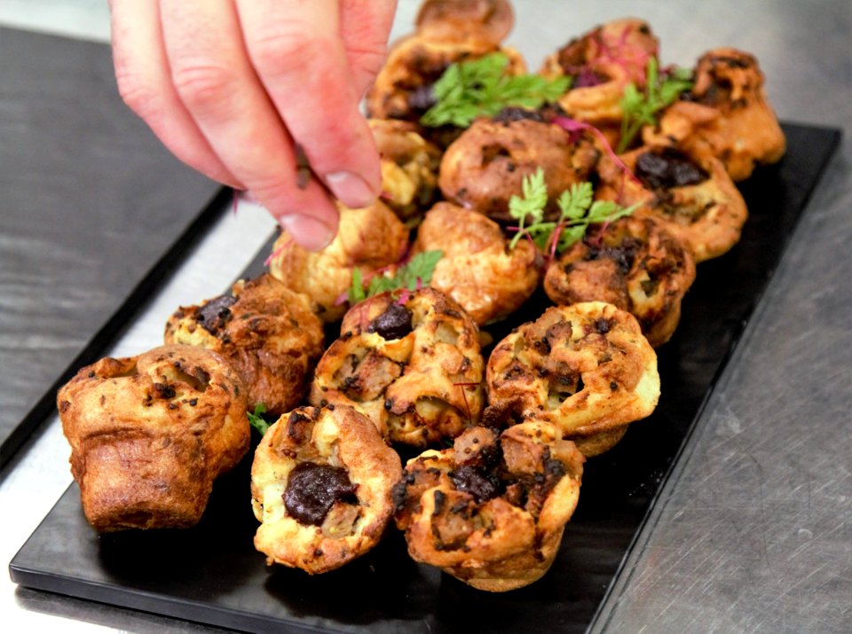 Midsection Of Man Preparing Food