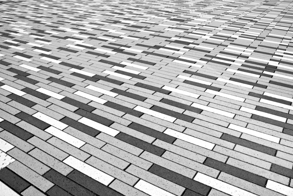 Brick Abstraction In Black And White photo