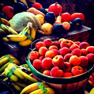 Red Apples In Brown Wooden Bucket