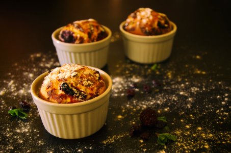 Blueberry Muffins In Ramekins photo