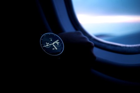 Digital Watch Inside Airplane