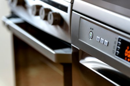 Modern Kitchen Cooker And Dishwasher photo