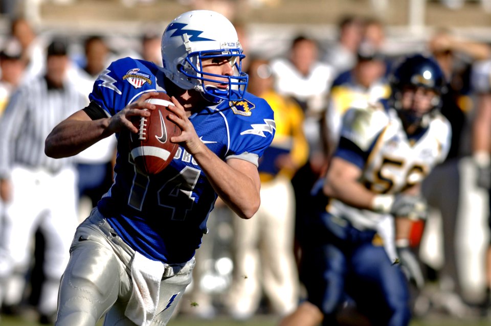 American Football Player During Game