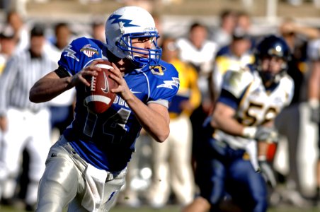 American Football Player During Game