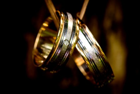Silver And Gold Couple Ring photo