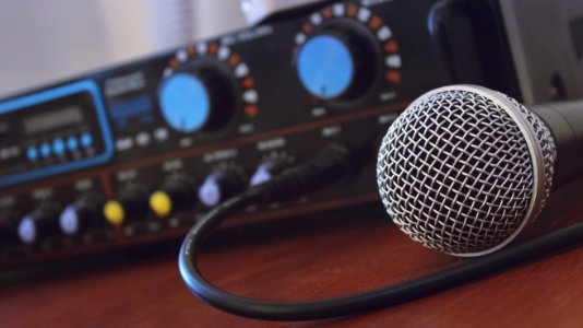 Tilt Shift Photography Of Microphone