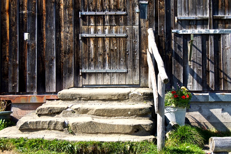 Steps To Old Wooden Door