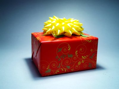 Red And Yellow Gift Wrap photo