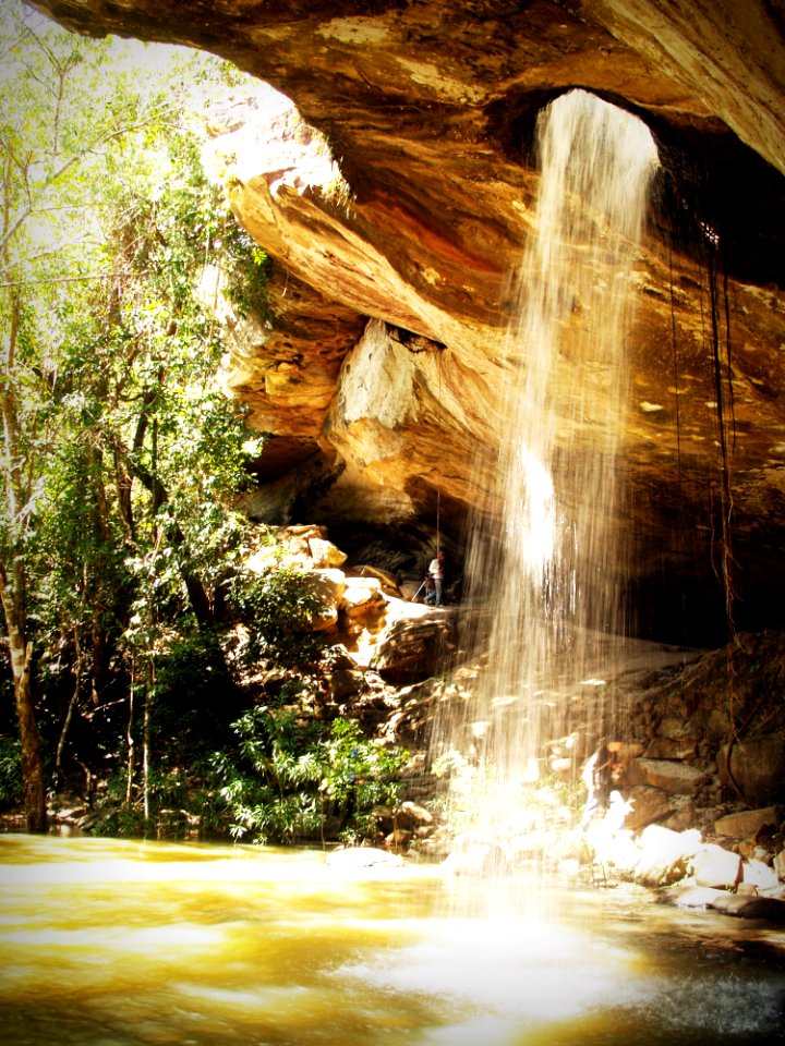 Fountain In Cave During Dayrtime