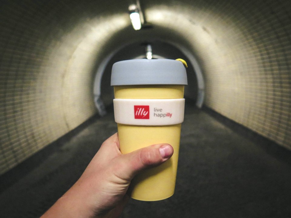 Yellow Grey Drinking Cup