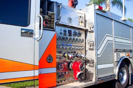 Control Panel On Fire Engine