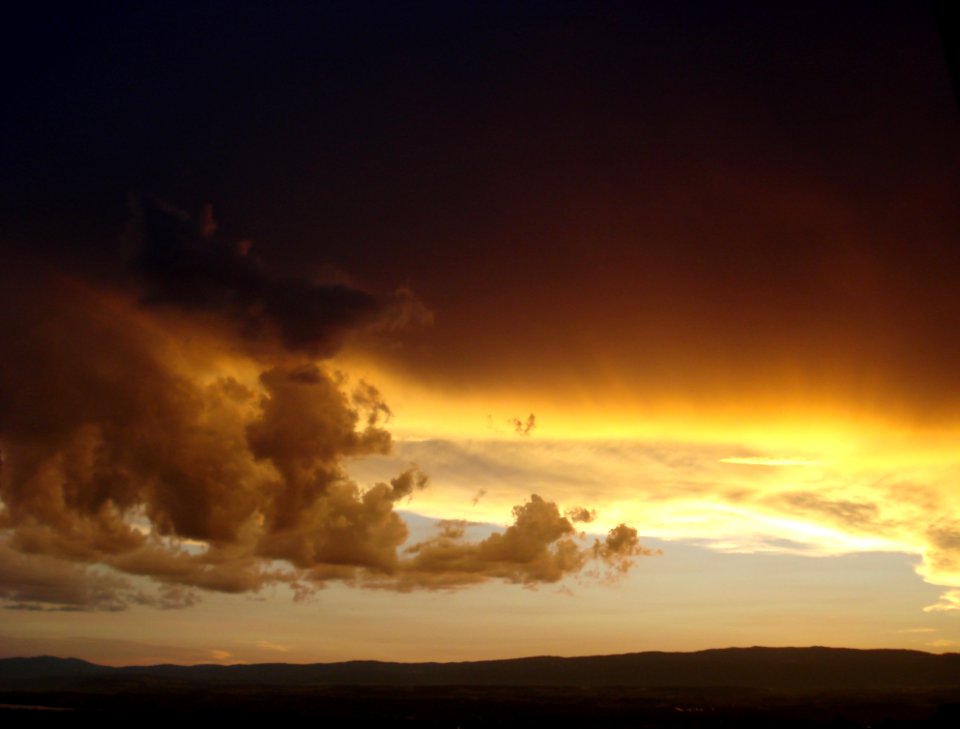 Black Yellow And White Clouds
