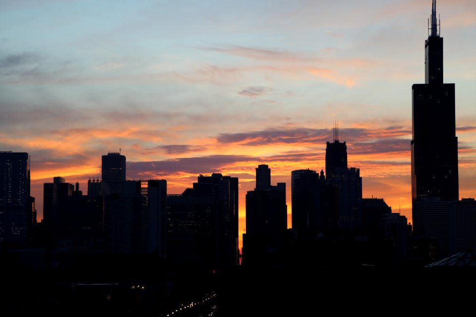 Silhouette Of High Rise Buidlings