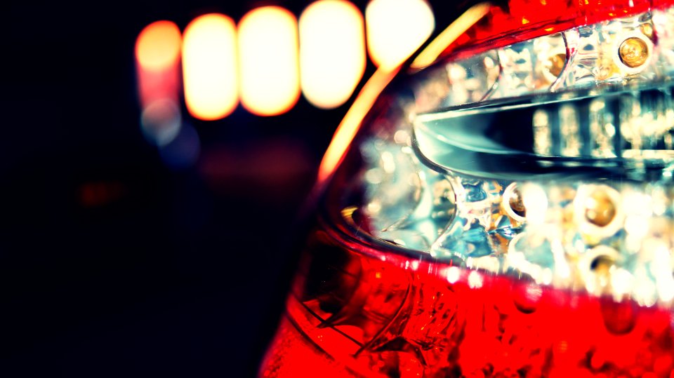 Close Up Photo Of Car Tail Light