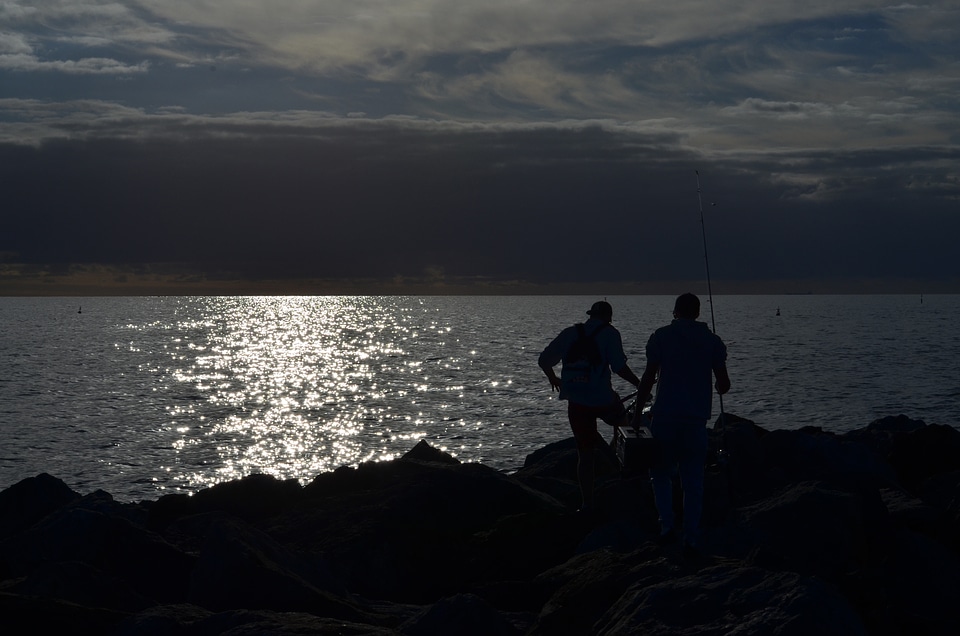 Silhouette sky water