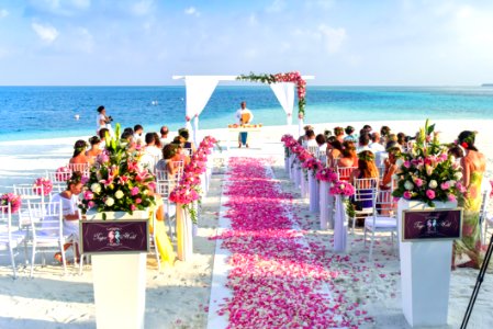 Beach Wedding Ceremony During Daytime photo