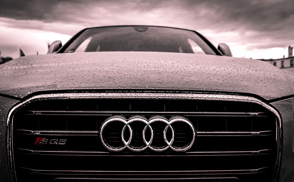 Audi Black And Chrome Grille
