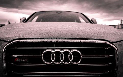 Audi Black And Chrome Grille
