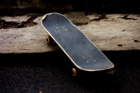 Gray And Black Skateboard photo