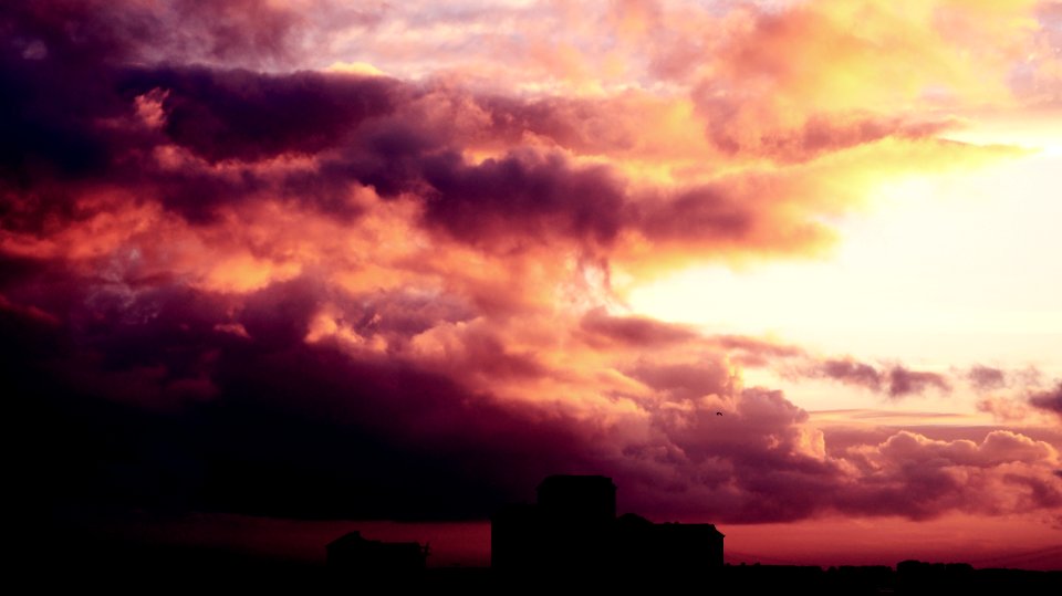 Sunset And Storm Clouds photo