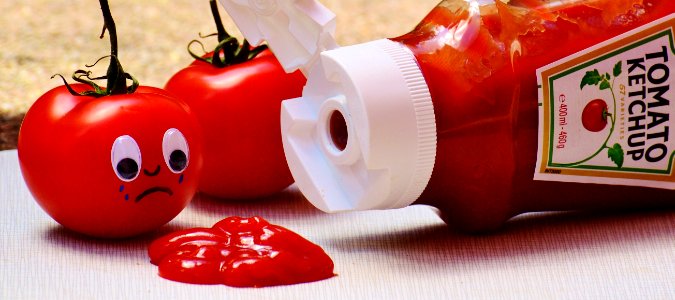 Tomato Crying On Tomato Ketchup photo
