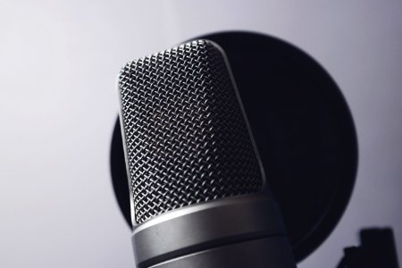 Silver Condenser Microphone photo