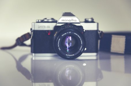 Panorama Photography Of Black And Grey Minolta Camera photo