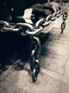 Steel Chains In Grayscale Photography photo