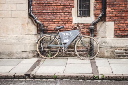 Bicycle On Brick Wall photo