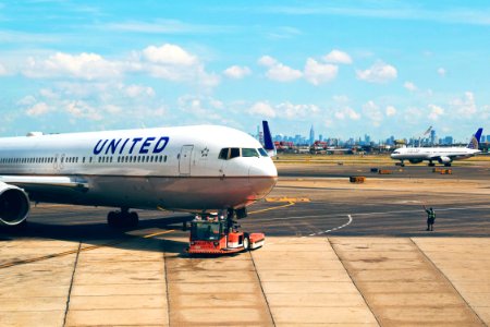 United Airlines Plane On Tarmac photo