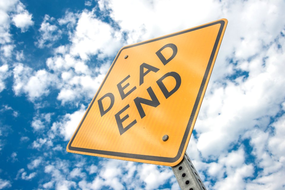 Yellow Dead End Sign During Day Time