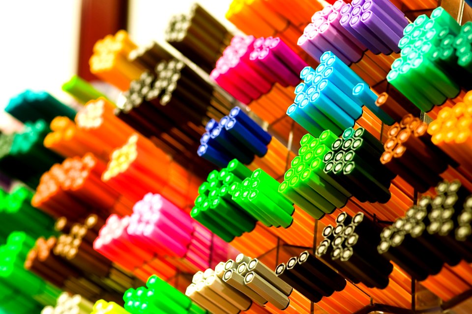 Focus Photography Of Colored Pens