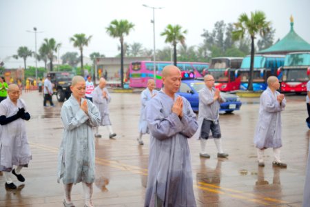 Monks In Outdoor Procession