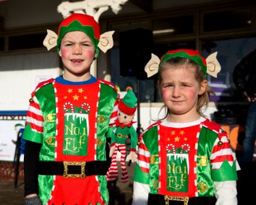 Kids In Elf Costumes