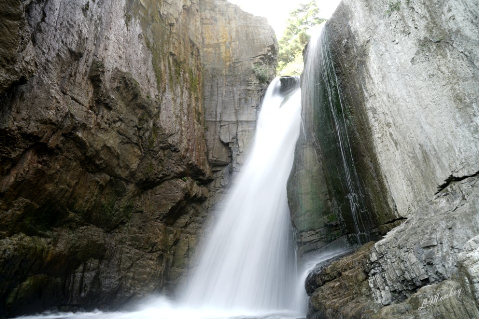 Waterfall Over Rocky Ridge