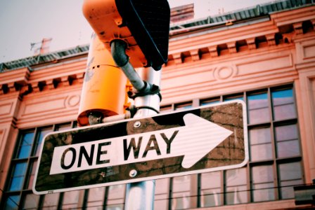 One Way Road Sign