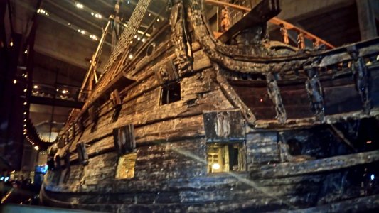 Wooden Ship In Museum photo