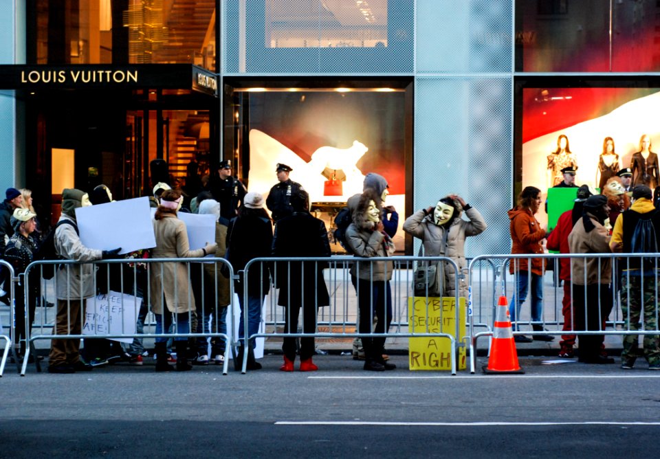 Protesters On City Street