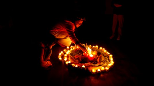 Circle Of Burning Candles