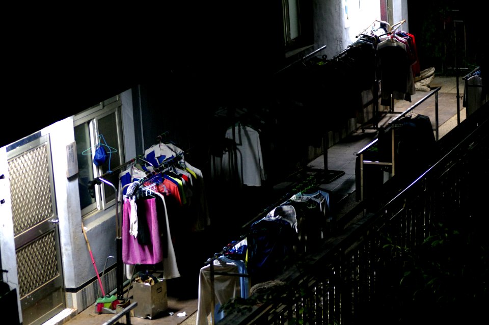 Racks Of Clothes Outdoors