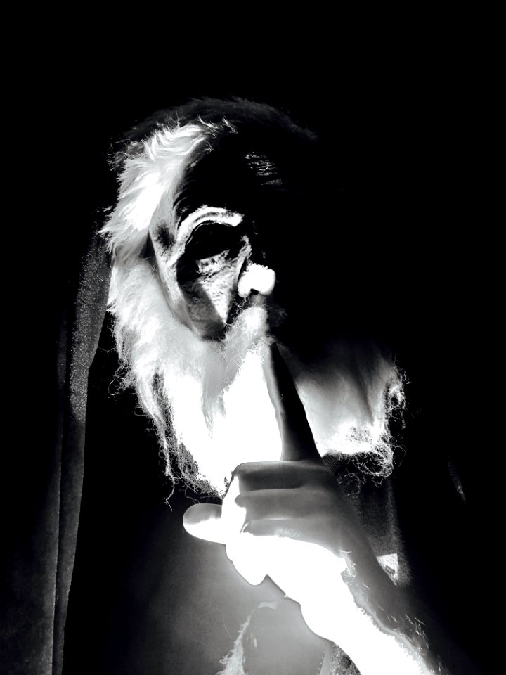 Black And White Portrait Of Old Man
