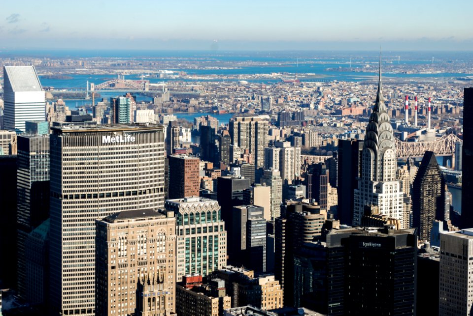 Urban Skyline On Sunny Day