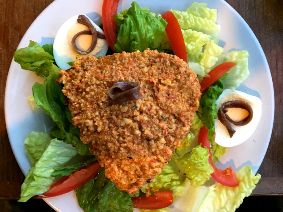 Fried Meats On Salad