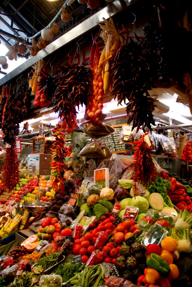 Produce Stand Barcelona Spain