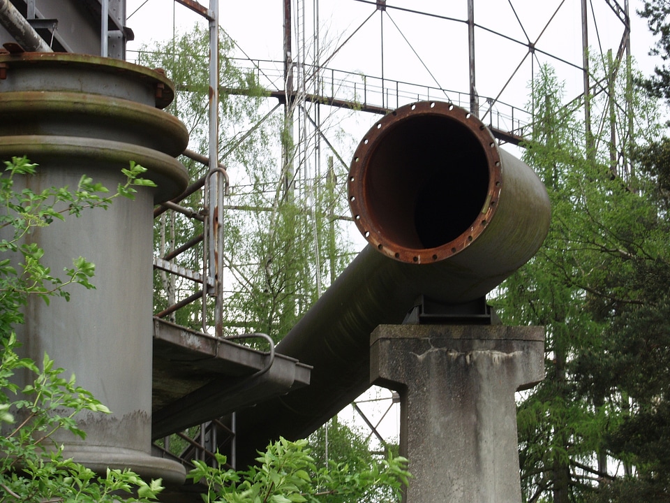 Steel pipeline industrial plant