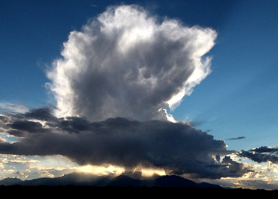 HANKSVILLE AREA WAYNE CO UT - 2016-09-30 - Burr Point -14 Storm Building Over Henry Mts