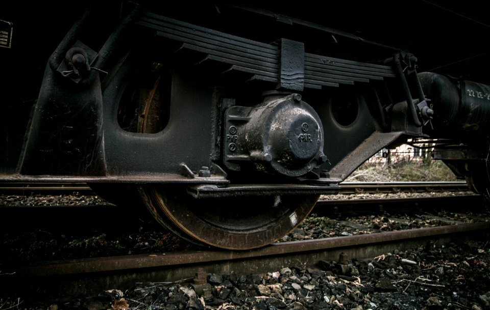 Train Wheels Closeup